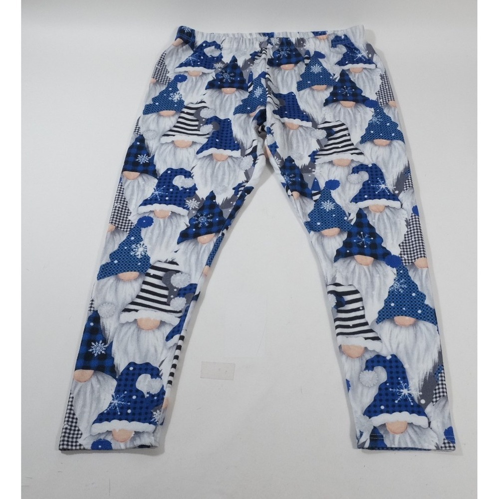 Unbranded Pajama Pants Women 2XL Blue Gnome Holiday Sleepwear‎ Festive
